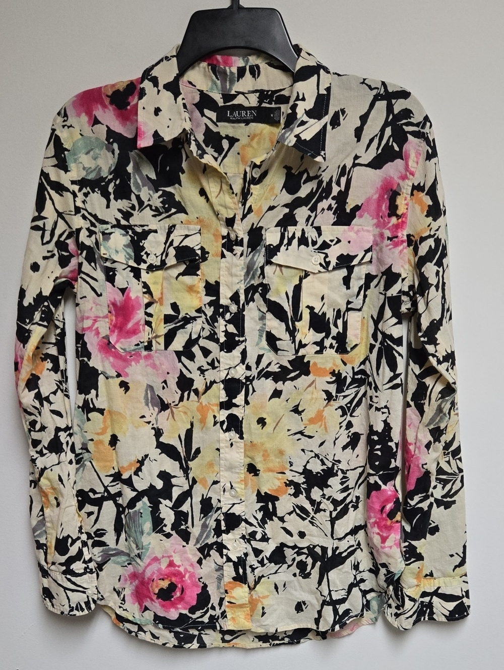 Lauren Ralph Lauren Multicolor Floral Button-Down Shirt - Black & Cream